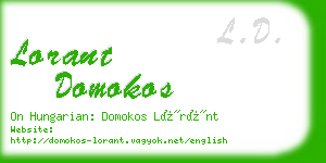 lorant domokos business card